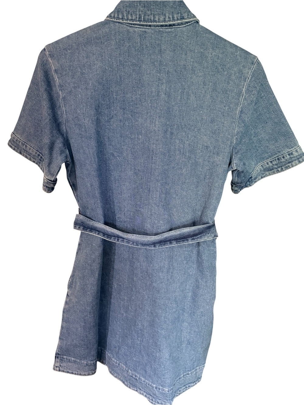 Free Assembly Embroidered Denim Shirt Dress - Blue NWT Sz. M (8-10) - Picture 2 of 4